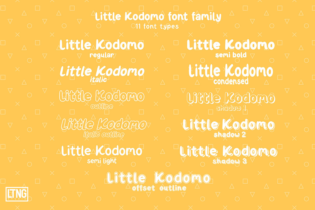 Little Kodomo Playful type family preview 2