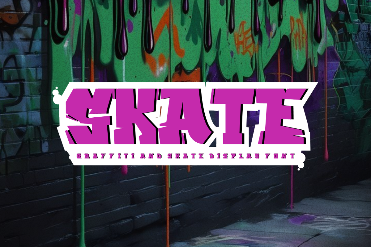 Gracs Scadoz - Graffiti & Paint Font, a Sans Serif Font by QR Design Studio (Photo 2 of 6)