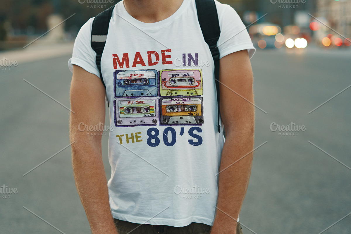 Made in the 80s Print, an Object Illustration by Watercolor_Vector Graphic (Photo 2 of 4)