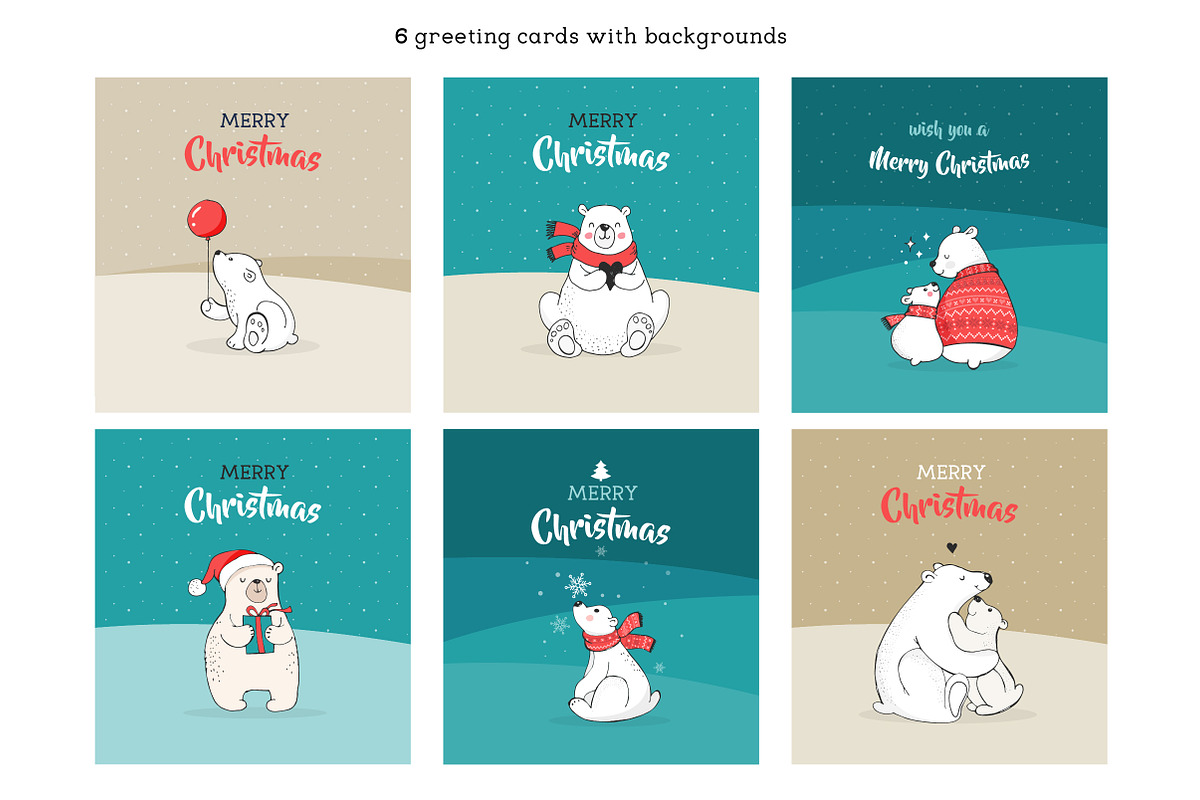 Polar Bears, Christmas illustrations, an Illustration by Marish (Photo 6 of 8)