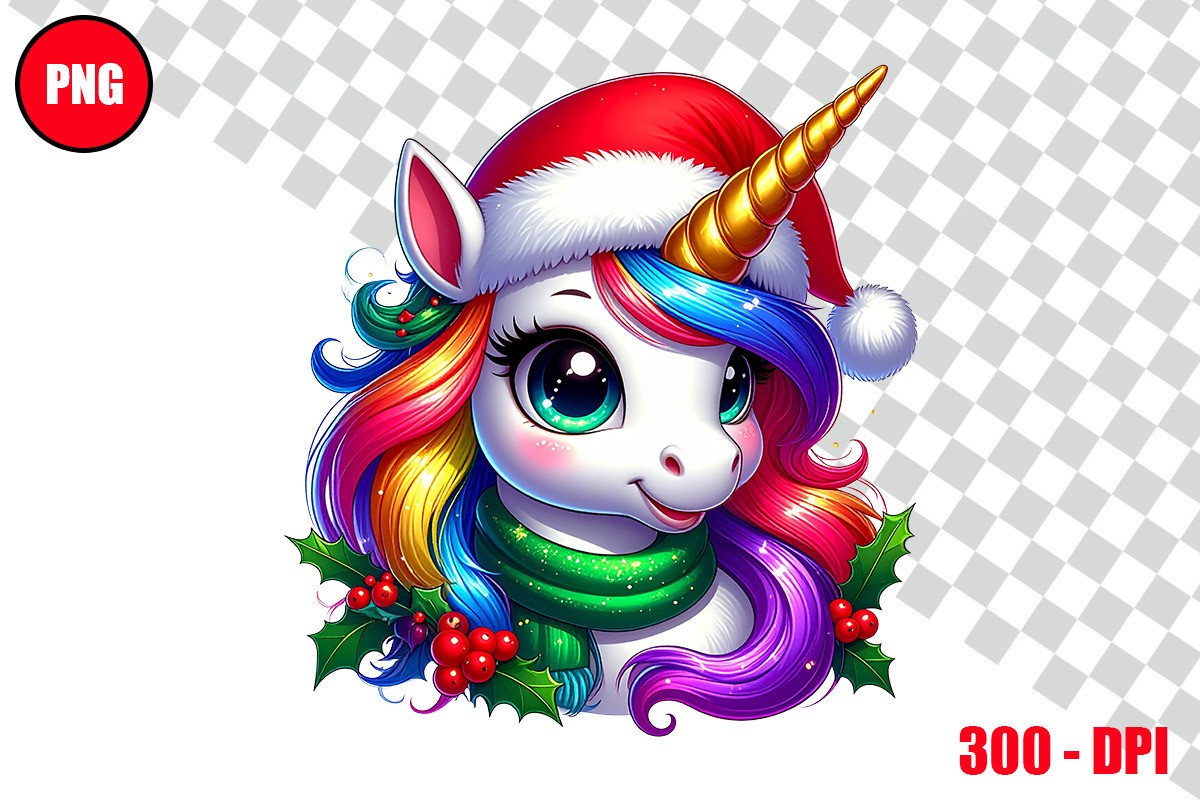 Christmas Unicorn Clipart Bundle, an Animal Illustration by taramija (Photo 25 of 26)