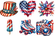 Groovy 4th of July png Sublimation, an Illustration by Watercolor design (Thumbnail 4 of 4)