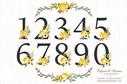 Sunshine Yellow Floral Numbers, an Illustration by Amanda Ilkov (Thumbnail 1 of 5)