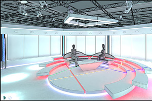 Virtual TV Studio Chat Set 2