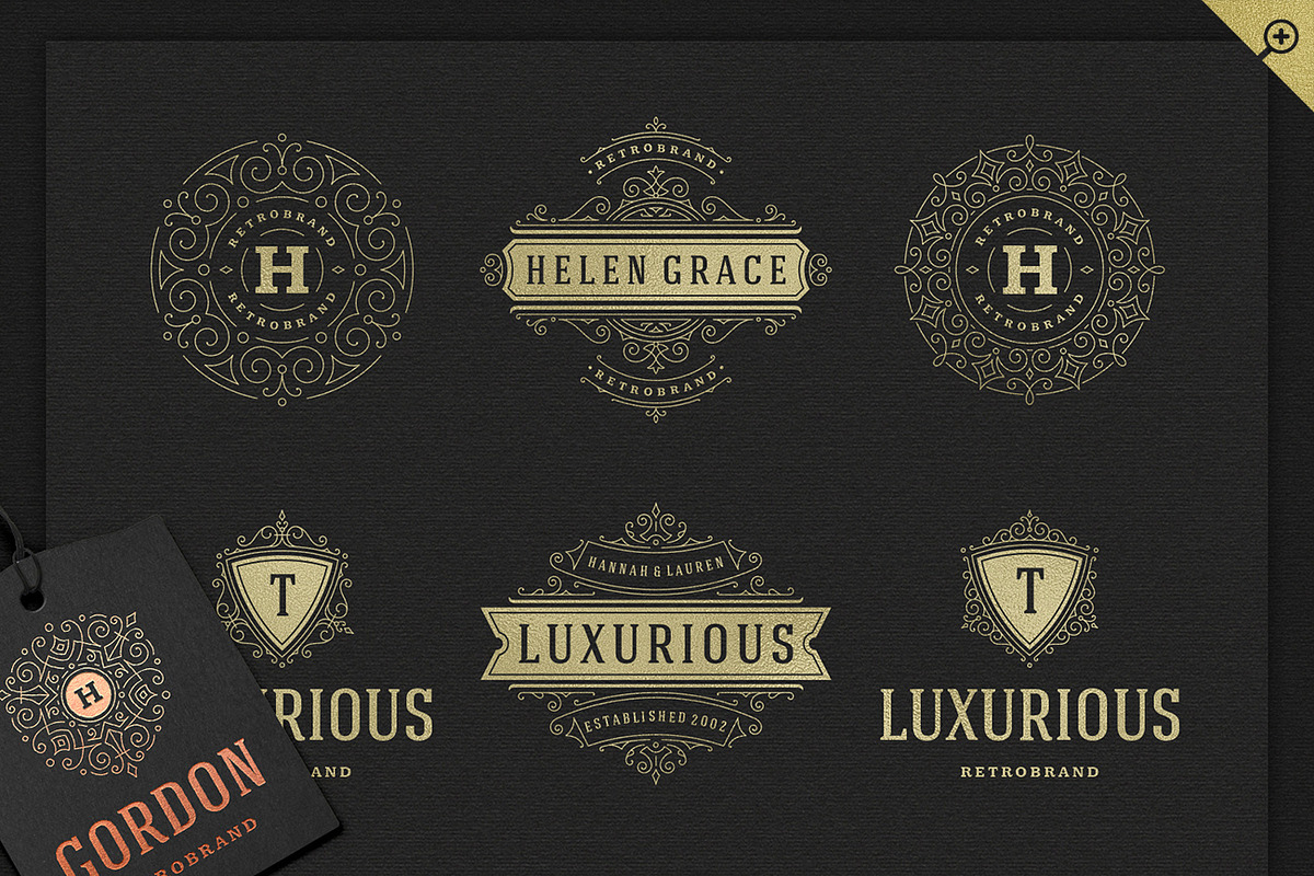 500 ornaments logos & monograms, a Branding & Logo Template by Vasya Kobelev (Photo 12 of 31)