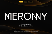 Meronny - Geometric Ligature Font, a Sans Serif Font by Say Studio (Thumbnail 1 of 10)