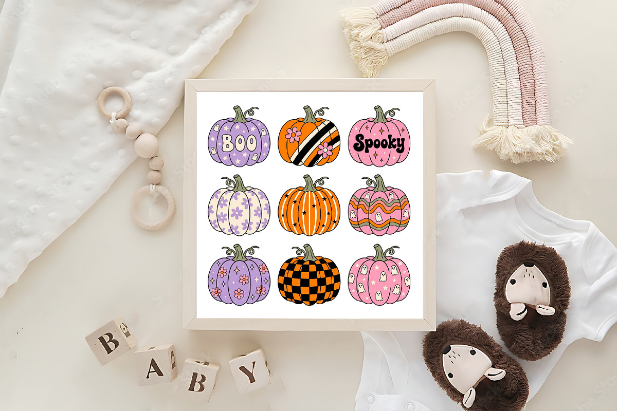 Halloween Pumpkins PNG, a Work Illustration by CraftArtStudio (Photo 4 of 4)