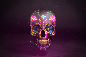 Mexican sugar skull featuring mexican, skeleton, and sugar