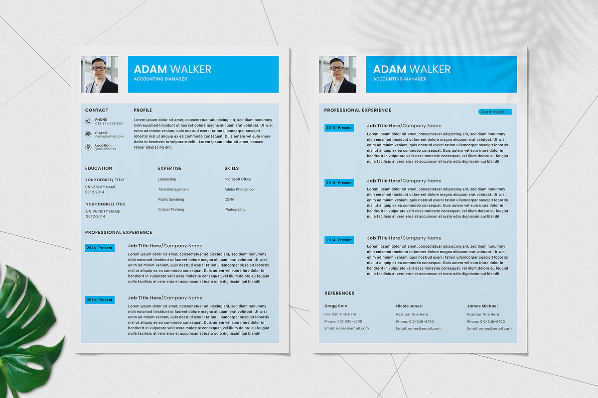 Modern Resume Design Template, a Resume Template by Graphic Template (Photo 3 of 3)