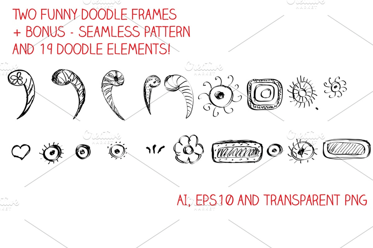 Doodle frames, an Education Illustration by CreativeJourney (Photo 5 of 5)