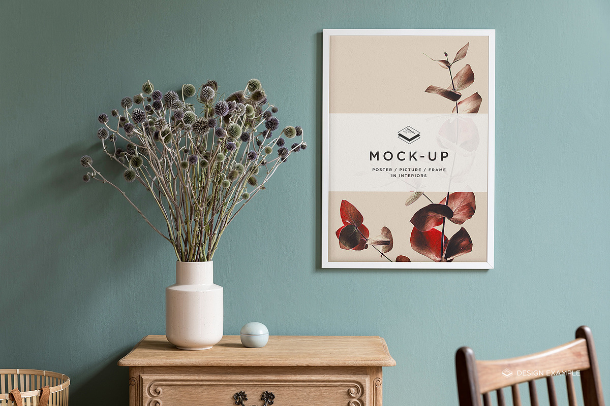 Portrait Frame on Scenes Mock-up, a Print Template by Branda Keeps (Photo 6 of 30)