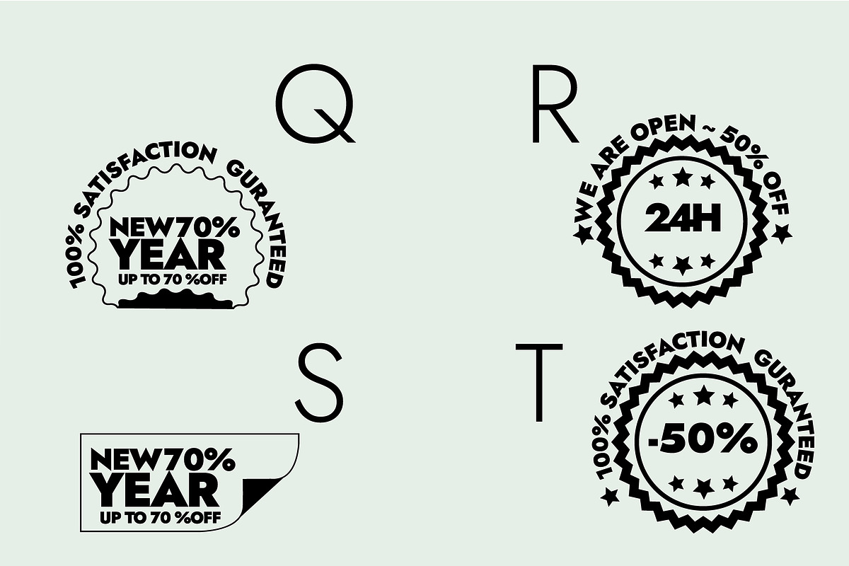 Sales Special Offers Dingbats Font, a Symbol Font by Minimalartstudio (Photo 3 of 7)