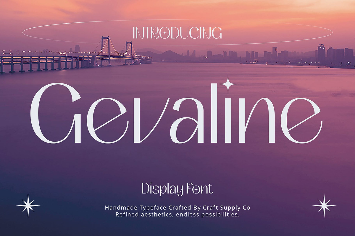 Gevaline – Aesthetic Font, a Sans Serif Font by Craft Supply Co. (Photo 1 of 8)