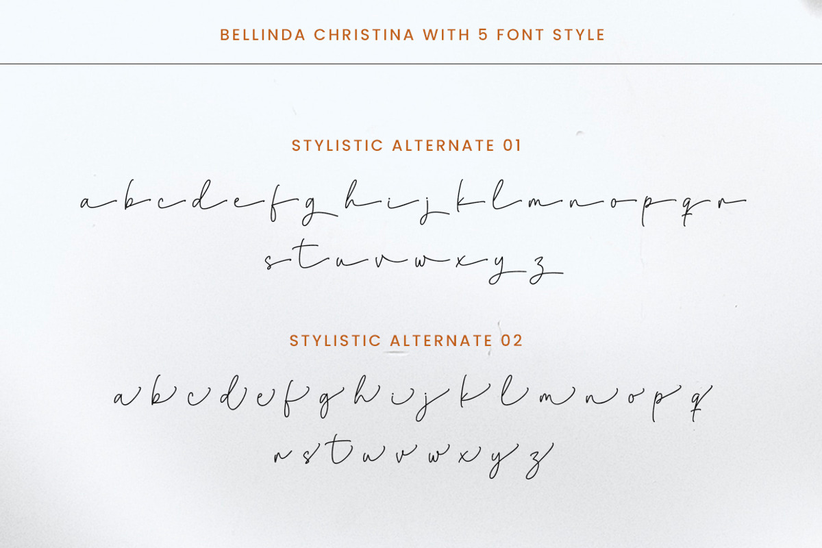 Bellinda Christina + 5 Font Style, a Script Font by Bluestype Studio (Photo 15 of 15)