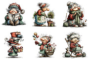 Whimsical Christmas Grandma Clipart, an Illustration by DreamArtGraphic (Thumbnail 5 of 6)