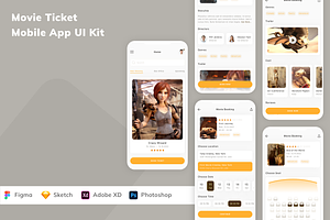 Movie Ticket Mobile App UI Kit