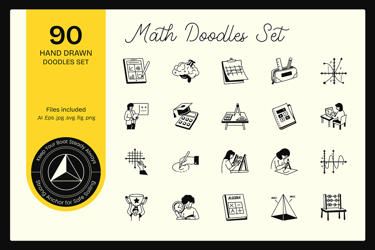 Math Doodles, an Outline Icon by Vectors Market (Photo 1 of 9)