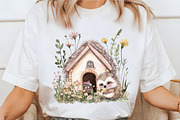 Pastel Spring Cottage Clipart, an Illustration by designcity5 (Thumbnail 5 of 5)