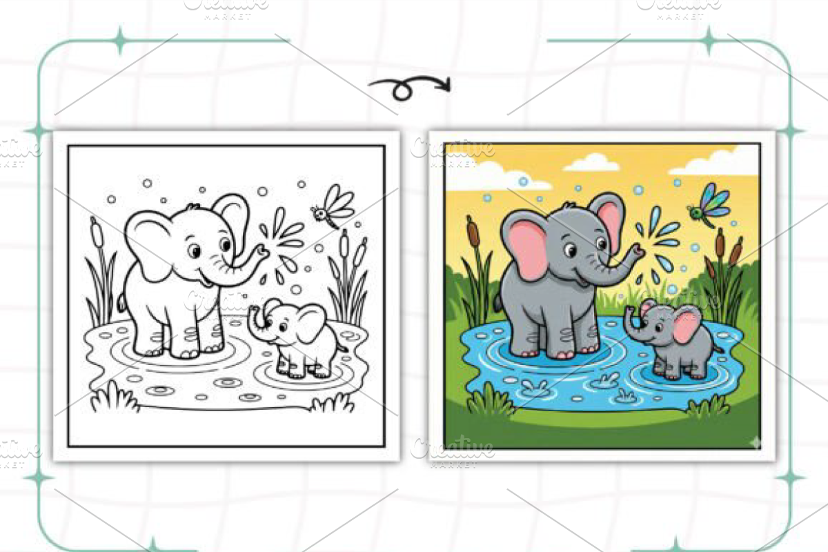 Bold Easy Mom Moments Coloring Pages, a Decorative Illustration by Ink Gallery (Photo 5 of 9)