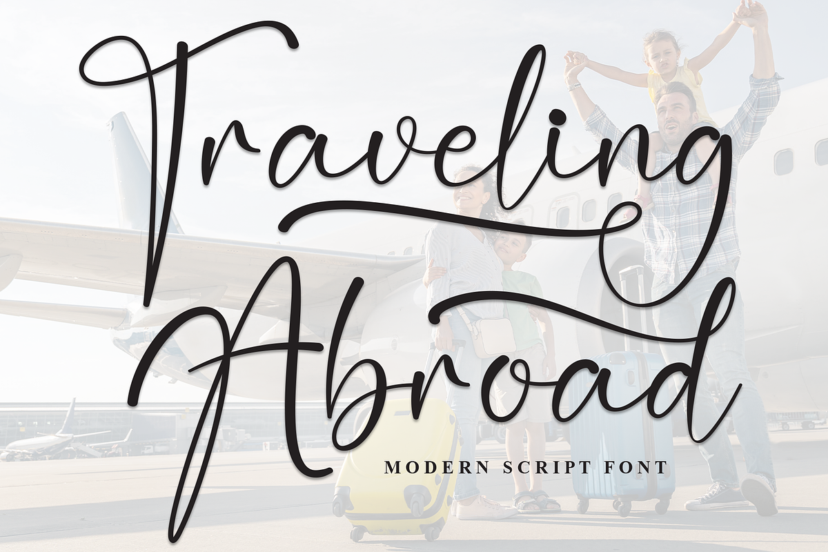 Traveling Abroad | Script Font, a Handwritten Font by Scratchones (Photo 1 of 9)