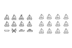 Collection of various boat, a Transportation Illustration by ZinetroN