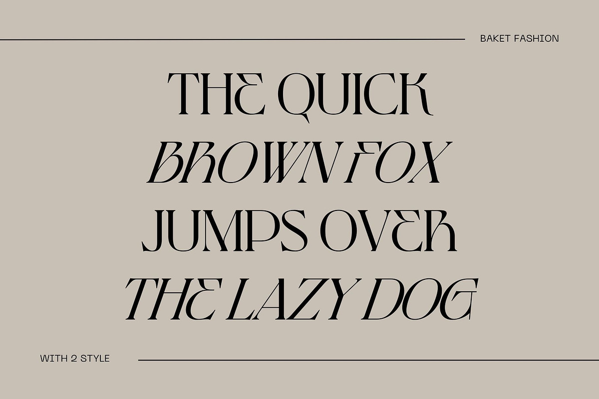 Baket Fashion - Display Serif, a Serif Font by Nirmana Visual (Photo 6 of 18)