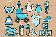 Baby Set Outlined & Colored, an Outline Icon by DeniseUytiepo (Thumbnail 3 of 5)