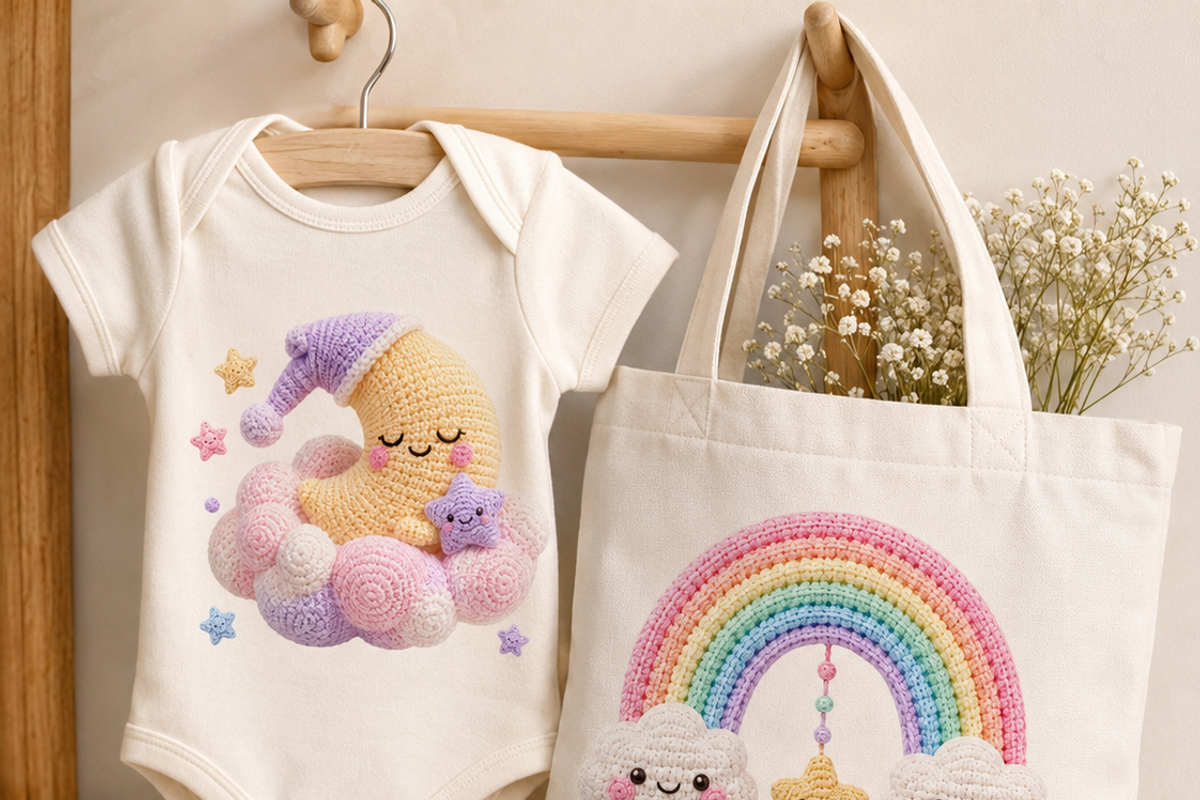 Kawaii Celestial Crochet Clipart, a Decorative Illustration by HeavensStar (Photo 5 of 6)