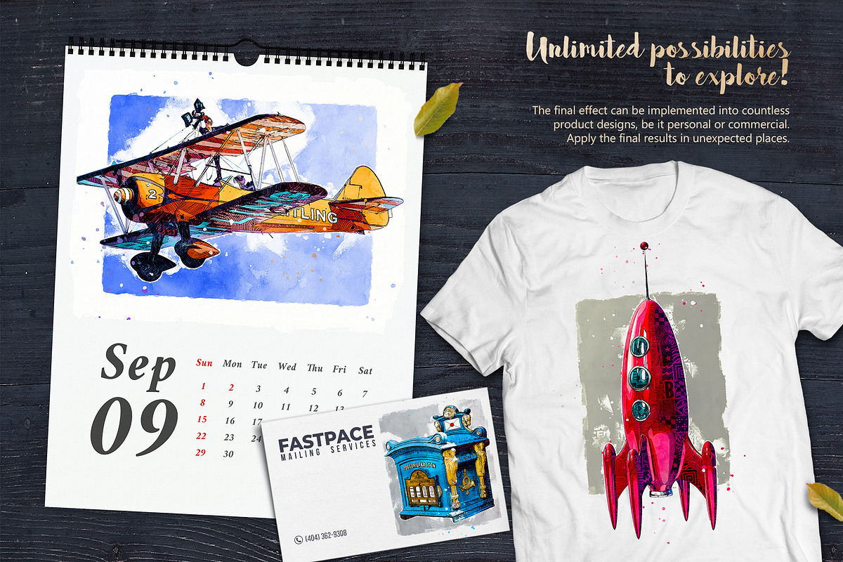 Illustration Sketch PS Action, an Action Add-On by IndWorks Design (Photo 7 of 10)