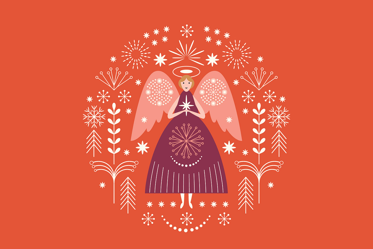 Christmas Angel, a Seasonal Illustration by lenlis (Photo 12 of 12)
