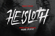 Heisloth Handmade Horor Brush Font, a Handwritten Font by Maulana Creative (Thumbnail 1 of 7)
