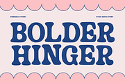 Bolder Hinger - Food Retro Font, a Slab Serif Font by Pandeka Studio (Thumbnail 1 of 9)