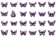 Whimsical Spring Butterfly Clipart, an Illustration by designcity5 (Thumbnail 2 of 5)