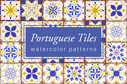 Portuguese Tiles Patterns, a Pattern Graphic by TanyaMakesART (Thumbnail 1 of 7)