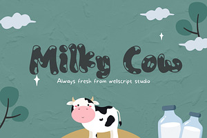 Milky Cow Display Font