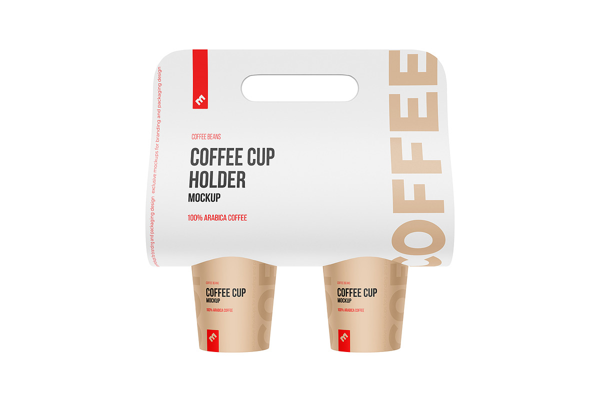Coffee Cups Holder, Carrier mockup, a Cups & Container Mockup by easymock (Photo 10 of 13)