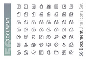 Document Line Icons Set, an Outline Icon by Voysla's Shop (Thumbnail 2 of 4)