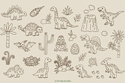 Dinosaur Days Clipart and Patterns, a Pattern Graphic by Drafts n Doodles (Thumbnail 4 of 20)