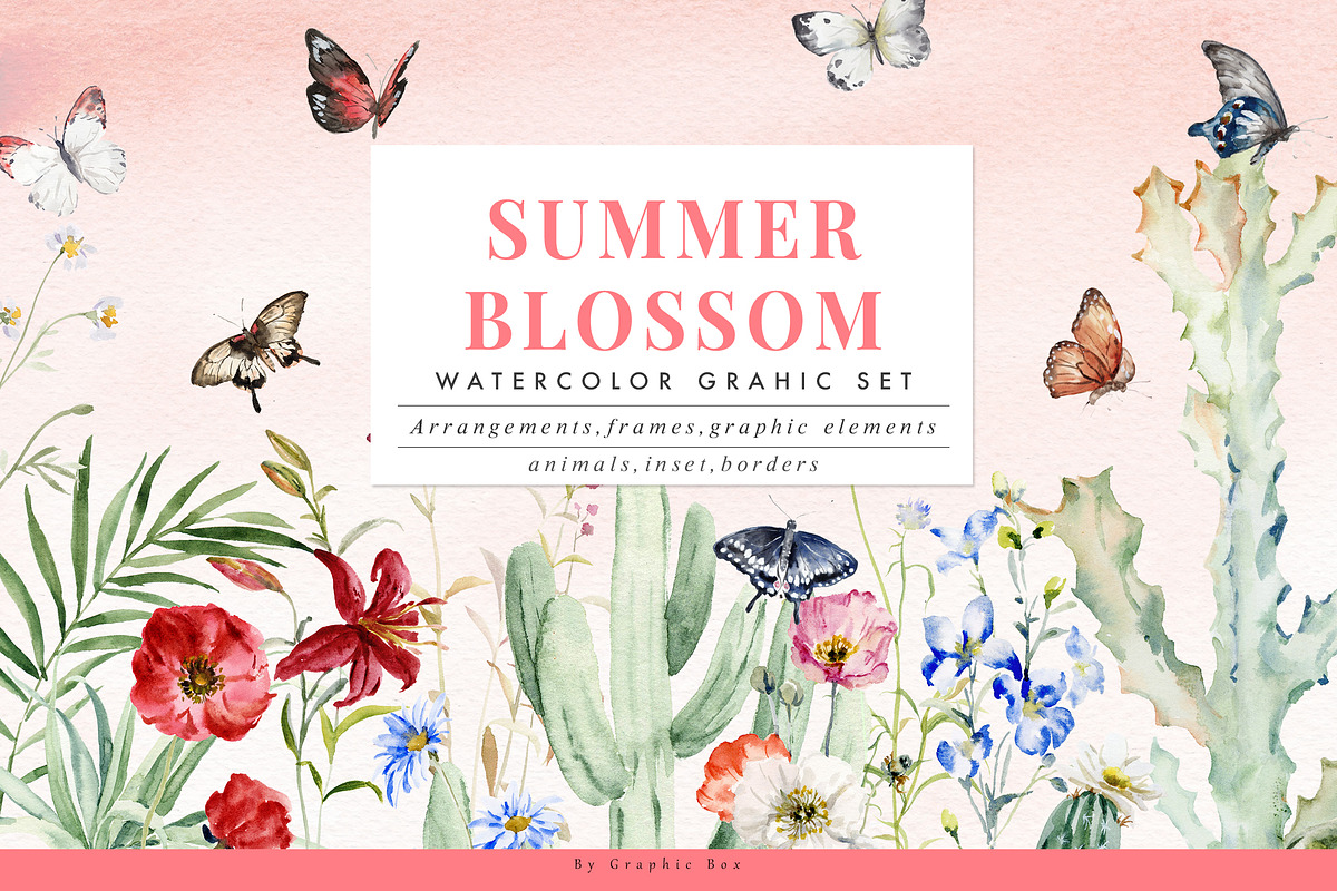 Summer Blossom, a Decorative Illustration by Graphic Box (Photo 1 of 8)