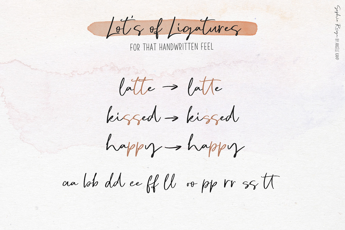 Sophia Reign signature font duo preview 7