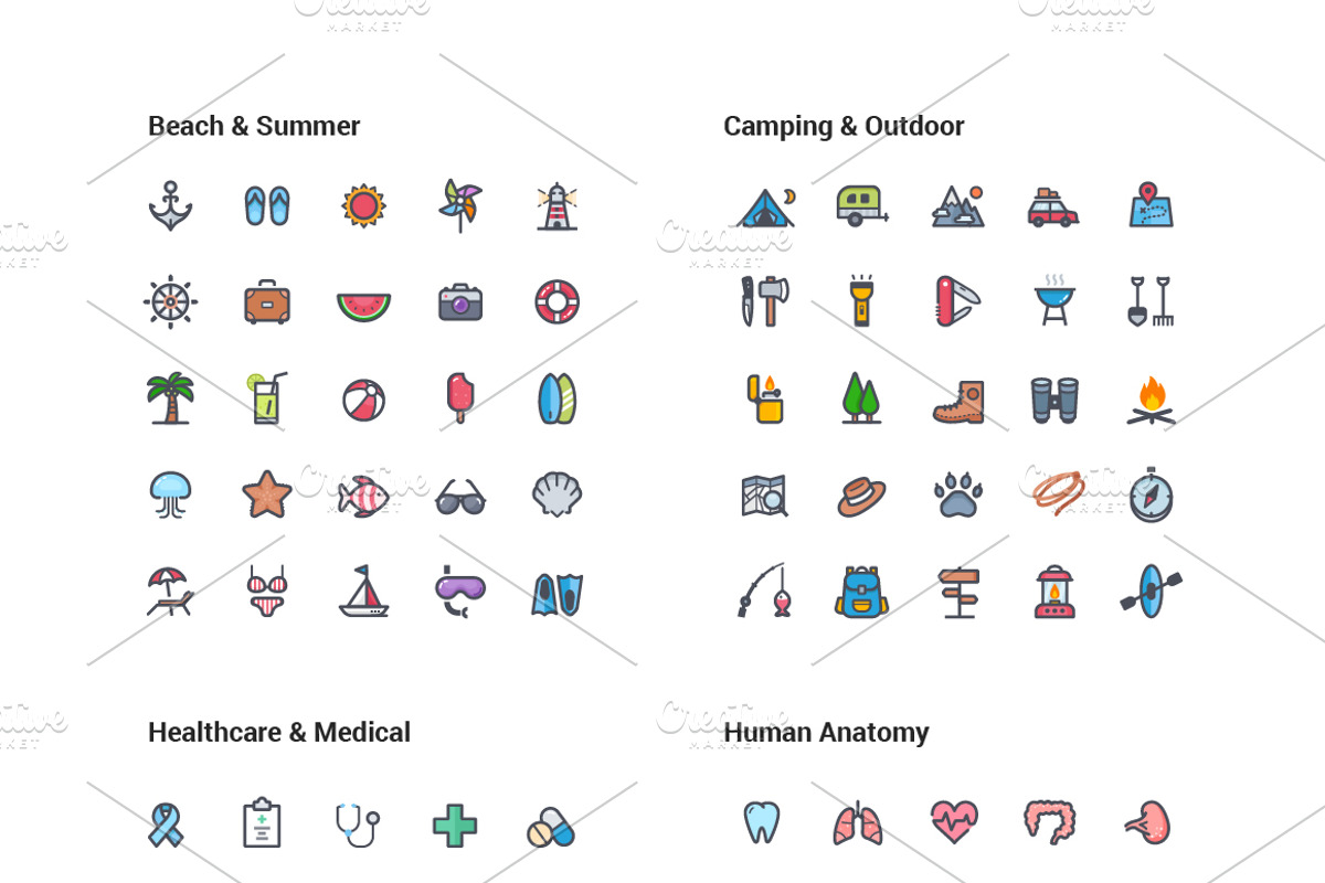 1500 Line Color Icons Pack, an Icon by WORAKAMON Design Studio (Photo 11 of 17)
