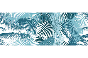 Tropical Leaves Pattern. Seamless