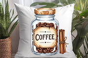 Vintage Autumn Coffee Clipart, an Illustration by Watercolor design (Thumbnail 5 of 6)