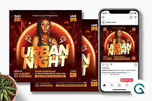 Urban Night Flyer Template, a Flyer Template by Geelator Studio