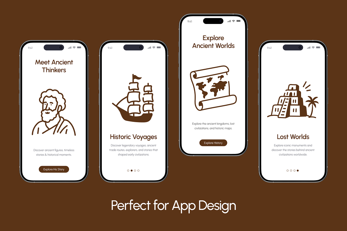 140 History Doodle Icons Bundle, an Outline Icon by Vectors Market (Photo 4 of 11)