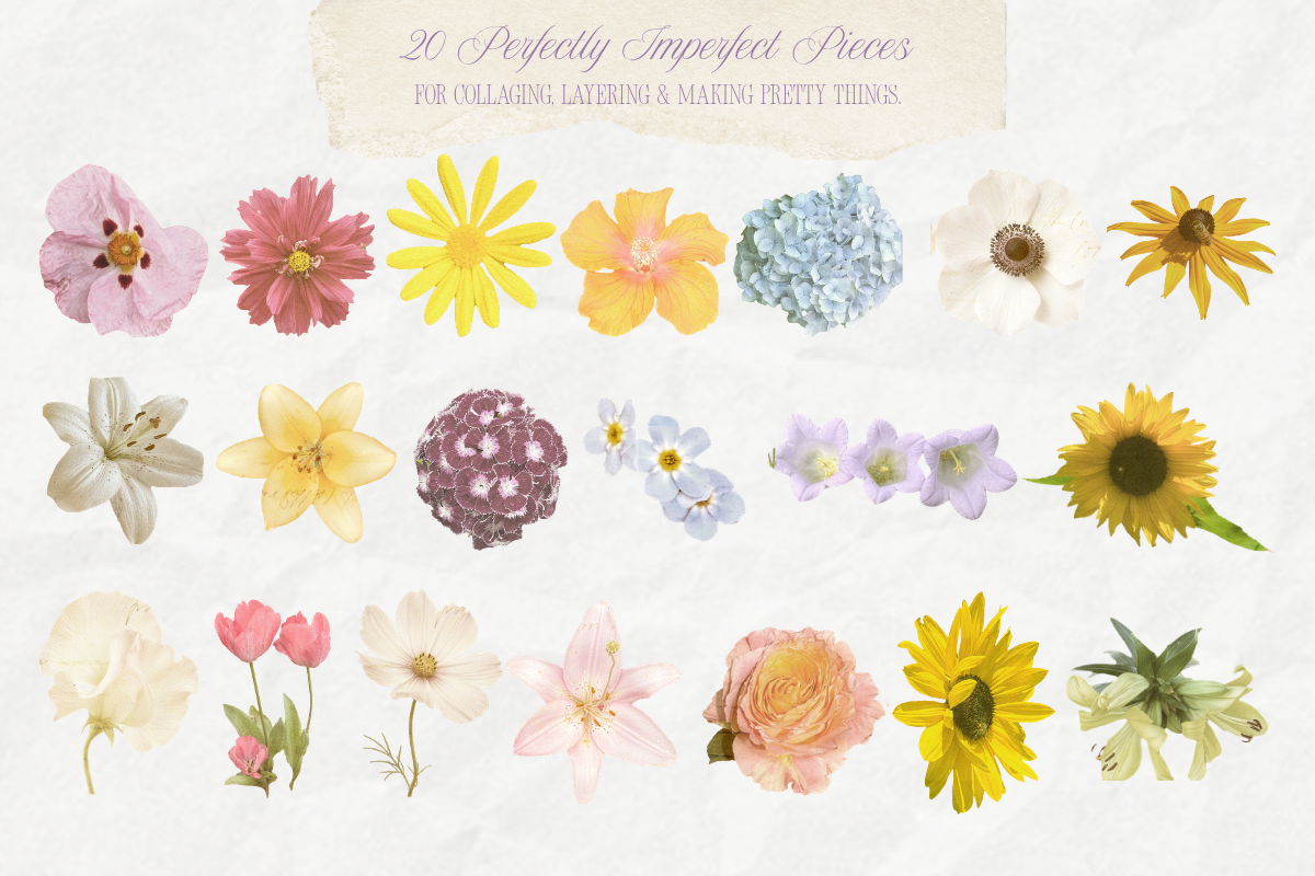 Pretty in Pieces Floral Clip Art, an Object Graphic by Fins and Fiction (Photo 5 of 6)