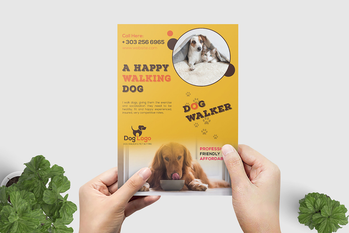 Dog walker Flyer Templates, a Flyer Template by ideaz_sabbir (Photo 9 of 9)