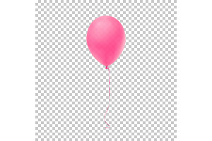 Realistic pink balloon., an Object Graphic by Aleksandrs