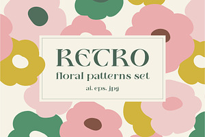 Retro Floral Patterns Set