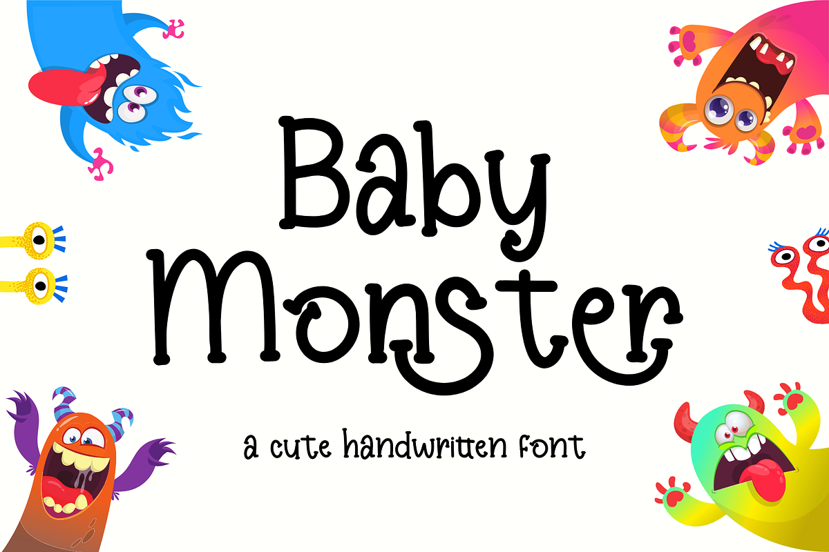 Baby Monster, a Handwritten Font by BearyType Studio (Photo 1 of 5)